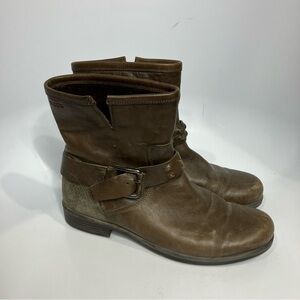 Ecco leather boots moto boots size 39‎